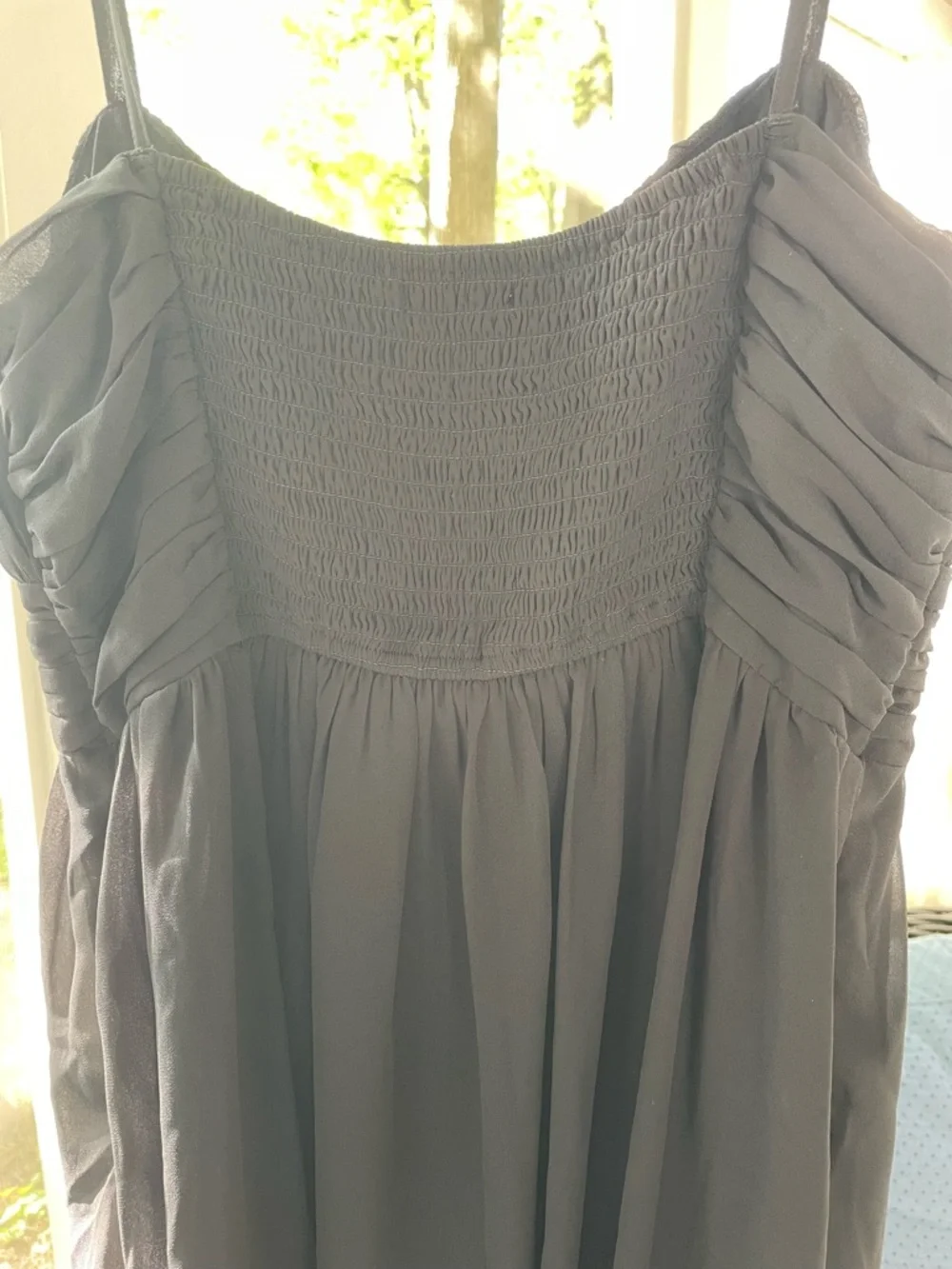 Abercrombie & Fitch Black Sleeveless Chiffon Maxi Dress